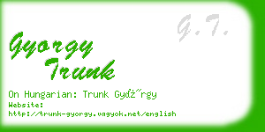 gyorgy trunk business card